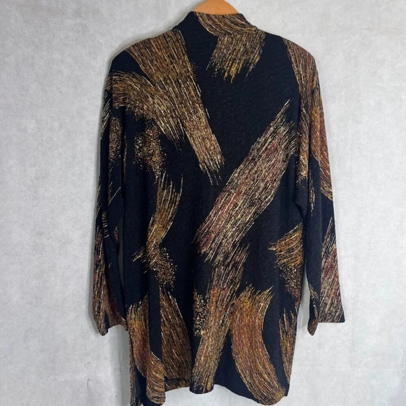 A Touch of Class Vintage Artsy Button Front Long Sleeve Blouse Size LG - Picture 2 of 9